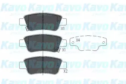 Комплект тормозных колодок, дисковый тормоз KAVO PARTS купить