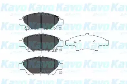 Комплект тормозных колодок, дисковый тормоз KAVO PARTS купить