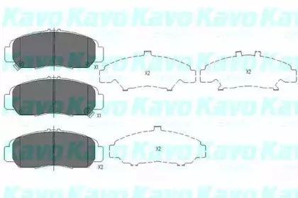 Комплект тормозных колодок, дисковый тормоз KAVO PARTS купить