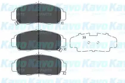 Комплект тормозных колодок, дисковый тормоз KAVO PARTS купить