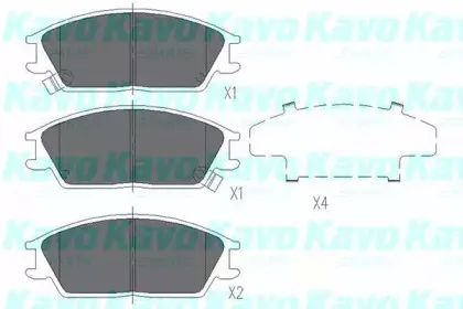 Комплект тормозных колодок, дисковый тормоз KAVO PARTS купить