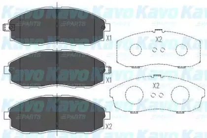 Комплект тормозных колодок, дисковый тормоз KAVO PARTS купить