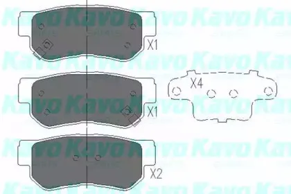 Комплект тормозных колодок, дисковый тормоз KAVO PARTS купить