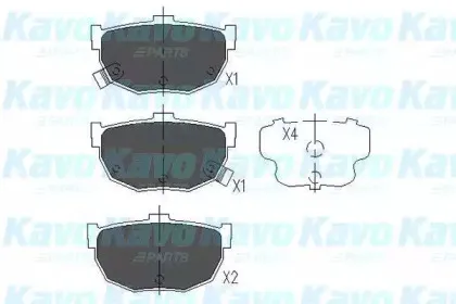 Комплект тормозных колодок, дисковый тормоз KAVO PARTS купить