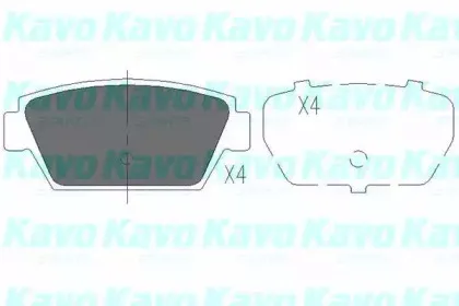 Комплект тормозных колодок, дисковый тормоз KAVO PARTS купить