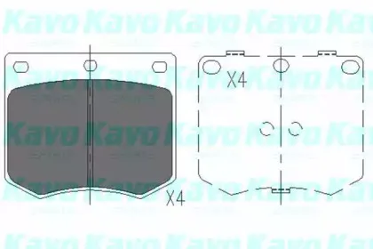 Комплект тормозных колодок, дисковый тормоз KAVO PARTS купить