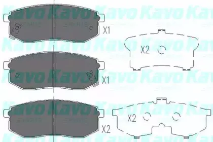 Комплект тормозных колодок, дисковый тормоз KAVO PARTS купить