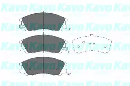 Комплект тормозных колодок, дисковый тормоз KAVO PARTS купить