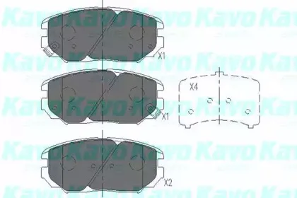 Комплект тормозных колодок, дисковый тормоз KAVO PARTS купить