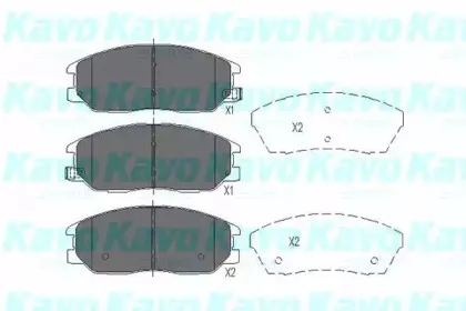 Комплект тормозных колодок, дисковый тормоз KAVO PARTS купить