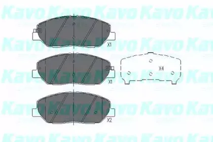 Комплект тормозных колодок, дисковый тормоз KAVO PARTS купить