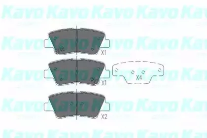 Комплект тормозных колодок, дисковый тормоз KAVO PARTS купить