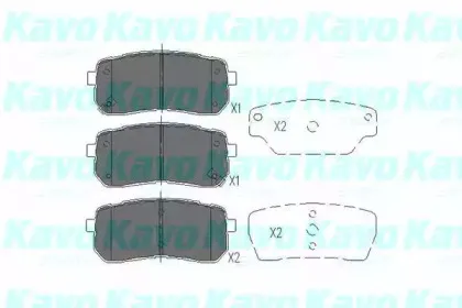 Комплект тормозных колодок, дисковый тормоз KAVO PARTS купить