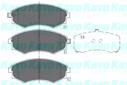 Комплект тормозных колодок, дисковый тормоз KAVO PARTS купить