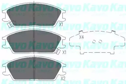 Комплект тормозных колодок, дисковый тормоз KAVO PARTS купить