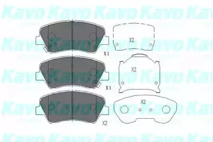 Комплект тормозных колодок, дисковый тормоз KAVO PARTS купить