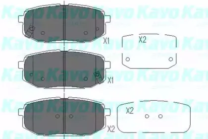Комплект тормозных колодок, дисковый тормоз KAVO PARTS купить