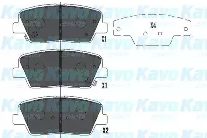 Комплект тормозных колодок, дисковый тормоз KAVO PARTS купить