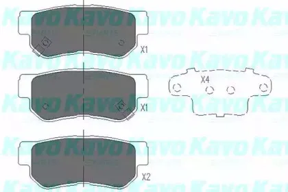 Комплект тормозных колодок, дисковый тормоз KAVO PARTS купить