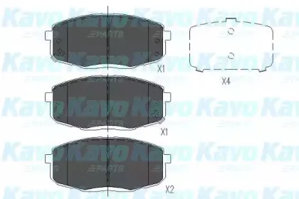 Комплект тормозных колодок, дисковый тормоз KAVO PARTS купить