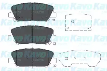 Комплект тормозных колодок, дисковый тормоз KAVO PARTS купить