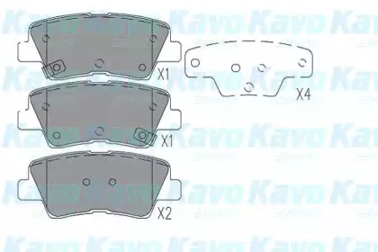 Комплект тормозных колодок, дисковый тормоз KAVO PARTS купить