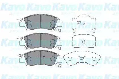 Комплект тормозных колодок, дисковый тормоз KAVO PARTS купить