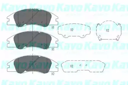 Комплект тормозных колодок, дисковый тормоз KAVO PARTS купить