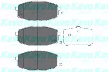 Комплект тормозных колодок, дисковый тормоз KAVO PARTS купить