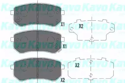 Комплект тормозных колодок, дисковый тормоз KAVO PARTS купить