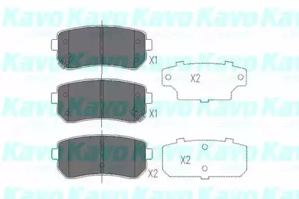 Комплект тормозных колодок, дисковый тормоз KAVO PARTS купить