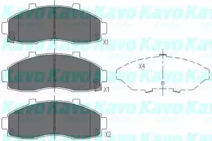 Комплект тормозных колодок, дисковый тормоз KAVO PARTS купить