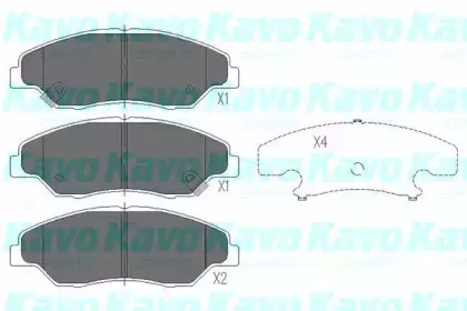 Комплект тормозных колодок, дисковый тормоз KAVO PARTS купить