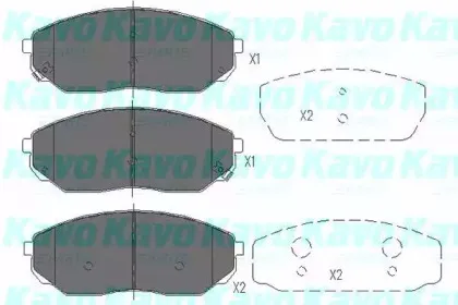 Комплект тормозных колодок, дисковый тормоз KAVO PARTS купить