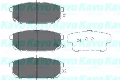 Комплект тормозных колодок, дисковый тормоз KAVO PARTS купить