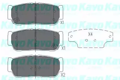 Комплект тормозных колодок, дисковый тормоз KAVO PARTS купить