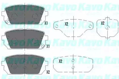 Комплект тормозных колодок, дисковый тормоз KAVO PARTS купить