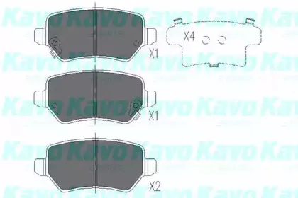 Комплект тормозных колодок, дисковый тормоз KAVO PARTS купить