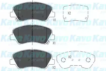 Комплект тормозных колодок, дисковый тормоз KAVO PARTS купить