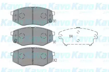 Комплект тормозных колодок, дисковый тормоз KAVO PARTS купить