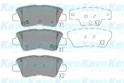 Комплект тормозных колодок, дисковый тормоз KAVO PARTS купить