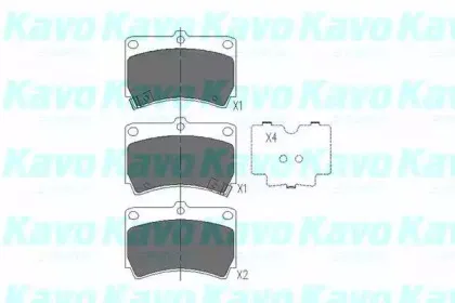 Комплект тормозных колодок, дисковый тормоз KAVO PARTS купить