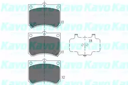 Комплект тормозных колодок, дисковый тормоз KAVO PARTS купить