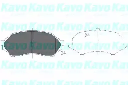 Комплект тормозных колодок, дисковый тормоз KAVO PARTS купить