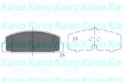 Комплект тормозных колодок, дисковый тормоз KAVO PARTS купить