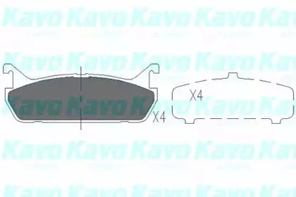 Комплект тормозных колодок, дисковый тормоз KAVO PARTS купить