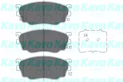 Комплект тормозных колодок, дисковый тормоз KAVO PARTS купить