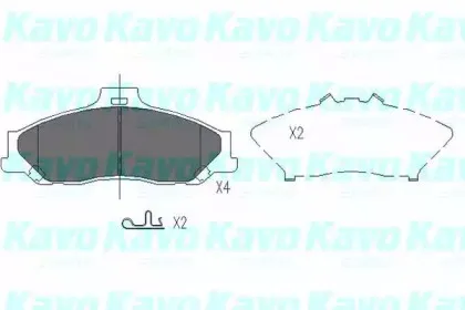 Комплект тормозных колодок, дисковый тормоз KAVO PARTS купить