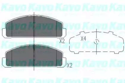 Комплект тормозных колодок, дисковый тормоз KAVO PARTS купить