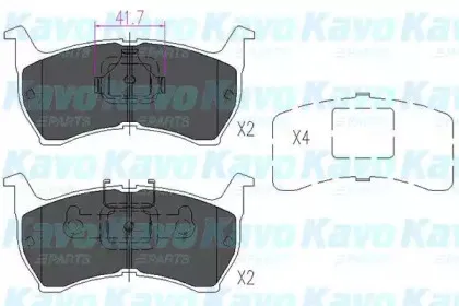 Комплект тормозных колодок, дисковый тормоз KAVO PARTS купить